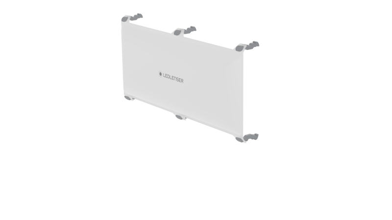 Ledlenser AF12F Work Floodlight removable diffuser with mounting brackets behind