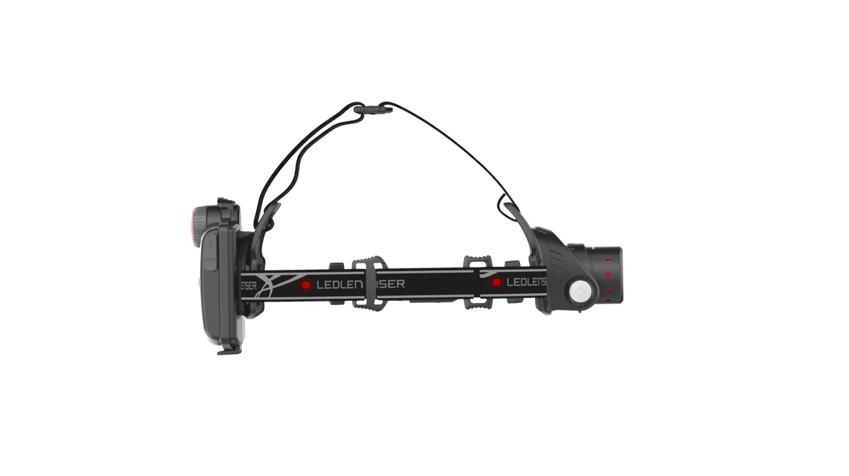 Side view of Ledlenser H14R.2 headlamp - Black