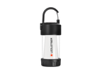 Front view the Ledlenser ML4 warm light rechargeable lantern with carabiner snap hook on top - Black