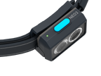 Overhead view of lamp on the Ledlenser NEO3 headlamp with reflective headband – Blue 
