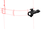 Artist's impression of Ledlenser P5R Work Rechargeable Torch attached to belt using included intelligent clip - Black