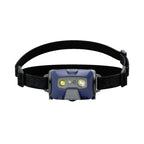 Front view of Ledlenser HF6R Core rechargeable headlamp with branded head strap - Blue | LED502966
